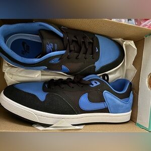 Nike Men's Sb Alleyoop Skate Shoe, Black/Royal Blue-black, Size 10